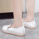 Women Lightweight Buckle Solid Color Soft  Slip On Casual Comfy Flats