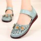 Women Flowers Decor Hollow Comfy Hook Loop Casual Flats