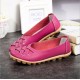 Large Size Colorful Slip On Hollow Out Round Toe Flat Loafers