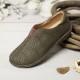 Women Round Toe Elastic Band Hollow Casual Flat Shoes