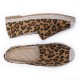 Women Leopard Printing Comfy Lightweight Casual Slip On Espadrille Flats