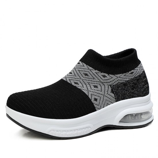 Women Casual Knitted Sports Simplicity Comfortable Running Shoes