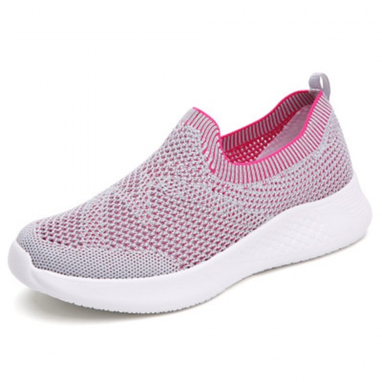 Women Casual Breathable Non-slip Mesh Cloth Slip-on Sneakers